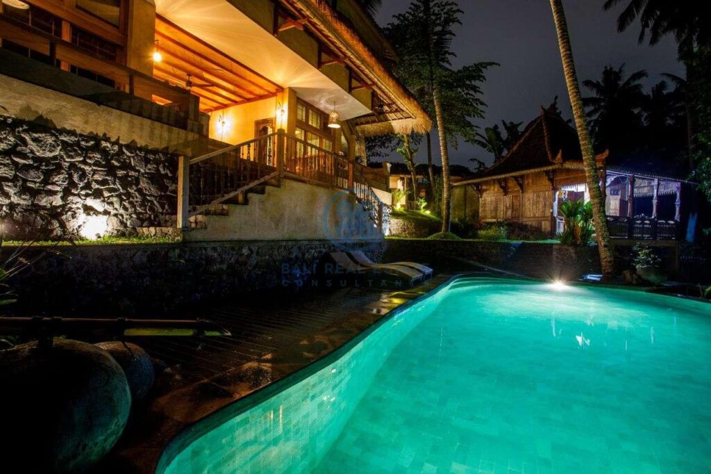 3 bedrooms villa with ricefields jungle view ubud for sale rent 6