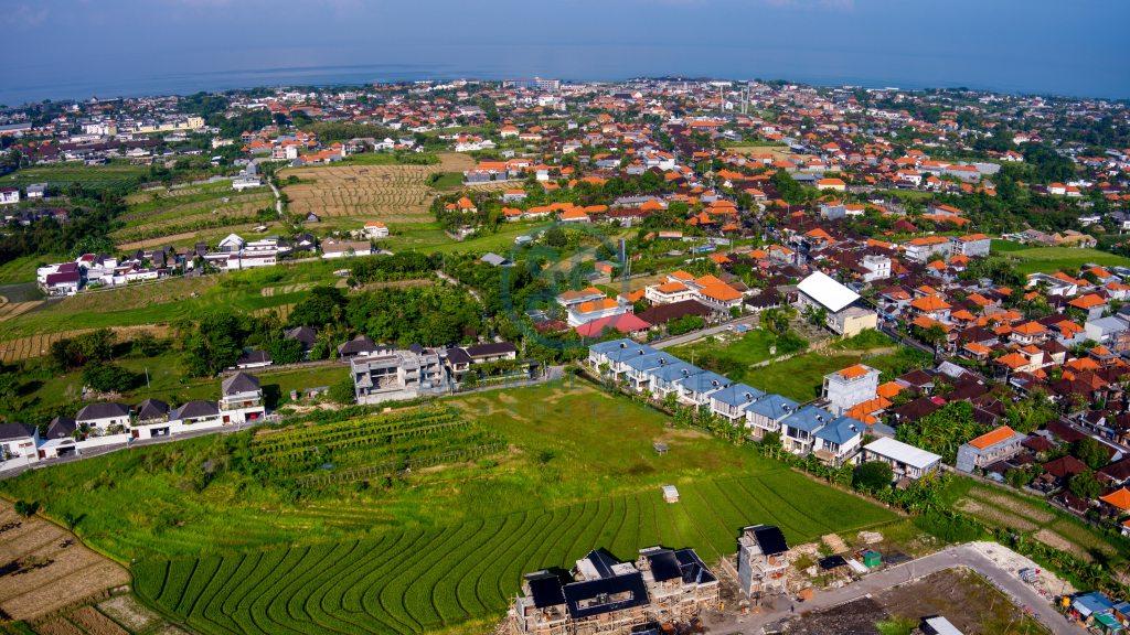 bedroom villa rice field view batu bolong canggu bali for sale rent